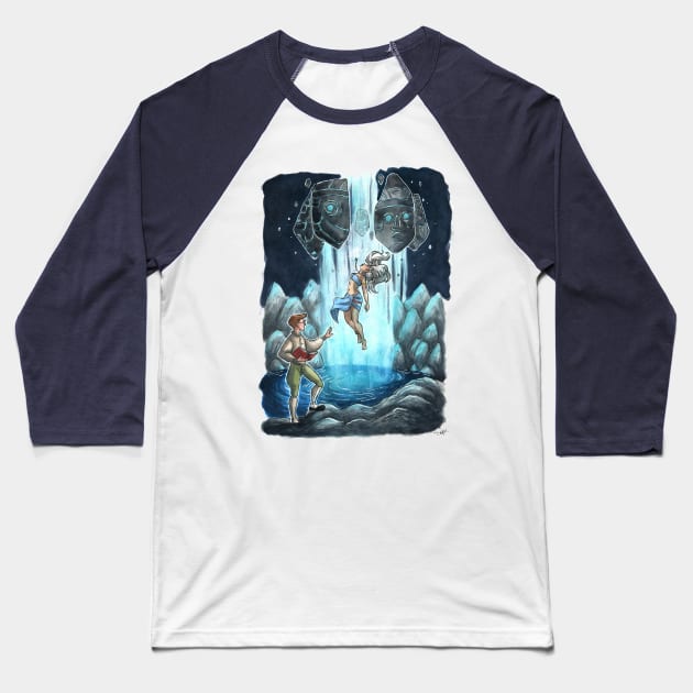 Atlantis Watercolour Baseball T-Shirt by Carlotta Mascolo Art